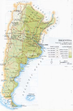 a map of Argentina; source WR