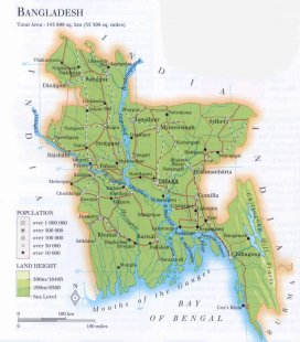 map of Bangladesh; source WR