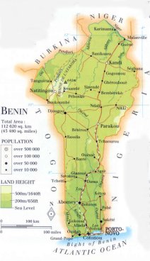 map of Benin; source WR