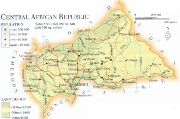 map of the Central African Republic; source: WR
