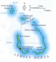 map of the Cocos Islands