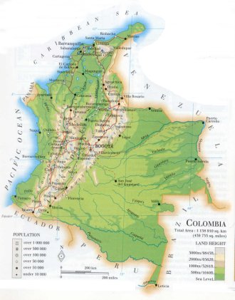 map of Colombia; source: WR