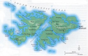 map of the Falkland Islands