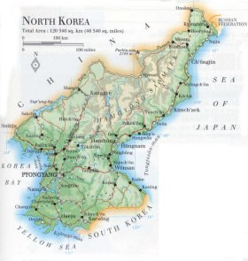 map of North Korea; source: WR