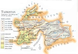 map of Tajikistan; source WR
