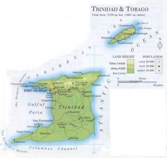 map of Trinidad and Tobago; source WR