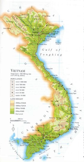 map of Vietnam; source WR