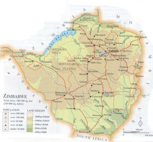 map of Zimbabwe; source WR